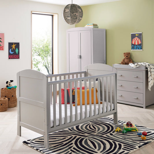 Babymore Aston 3 Piece Nursery Room Set - Grey