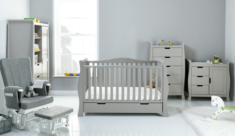 Obaby Stamford Luxe Sleigh 5 Piece - Warm Grey