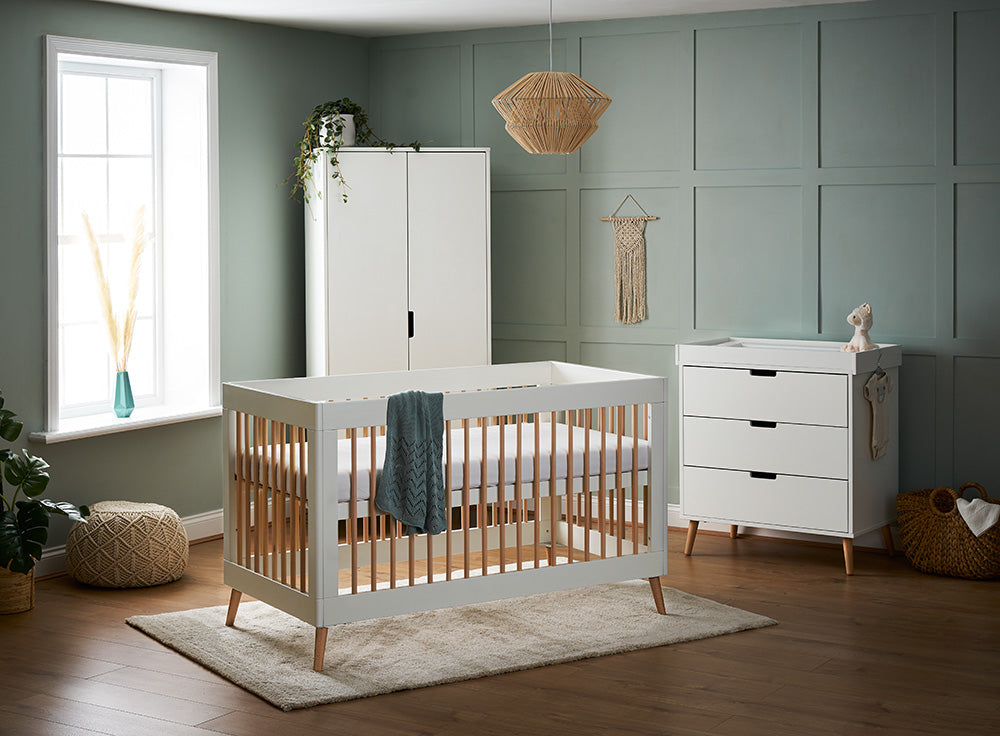 Obaby Maya Scandi 3 Piece - White with Natural