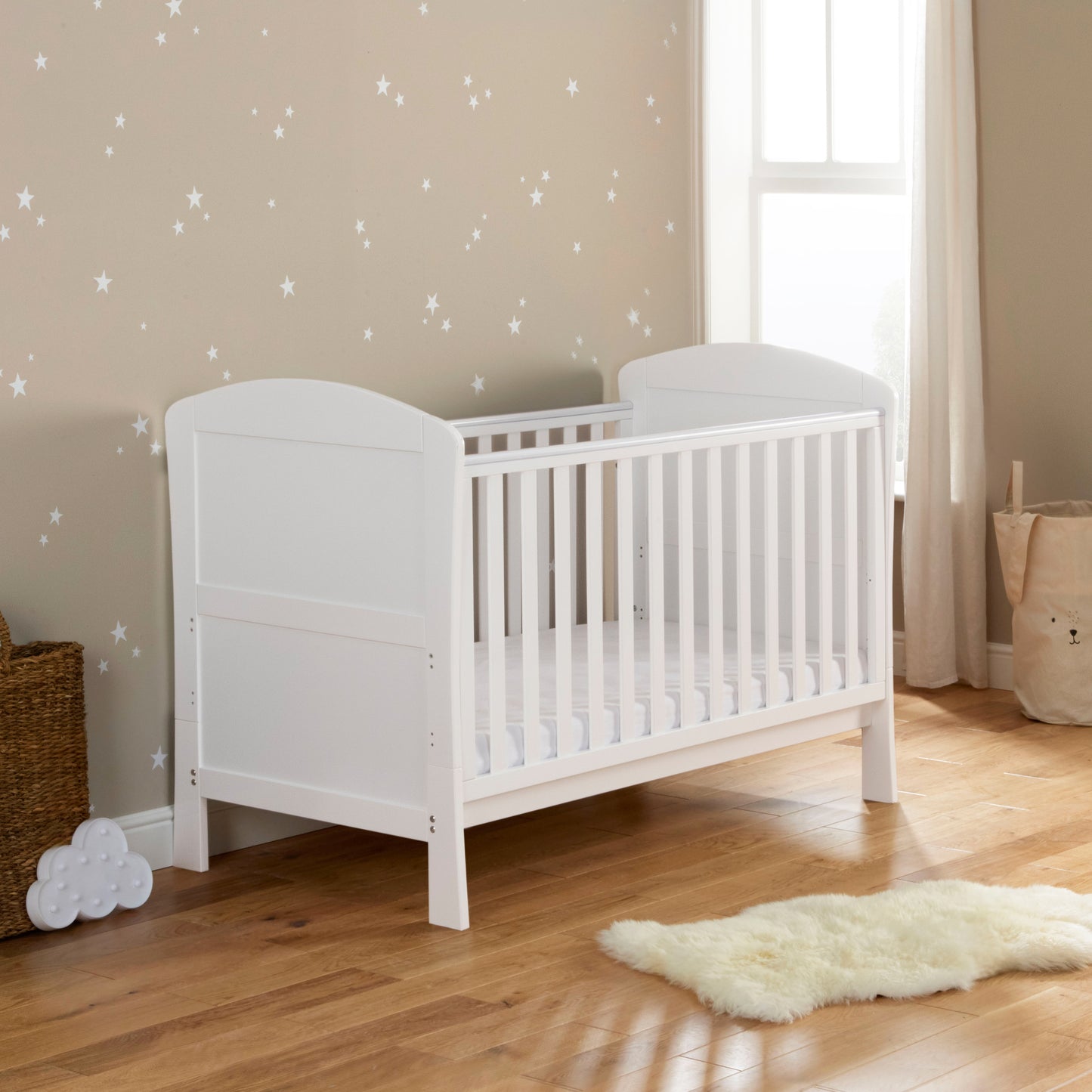 Babymore Aston 3 Piece Nursery Room Set - White