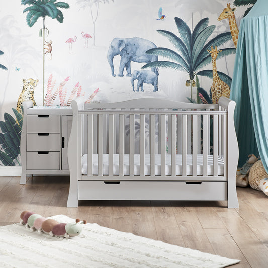 Obaby Stamford Luxe Sleigh 2 Piece - Warm Grey