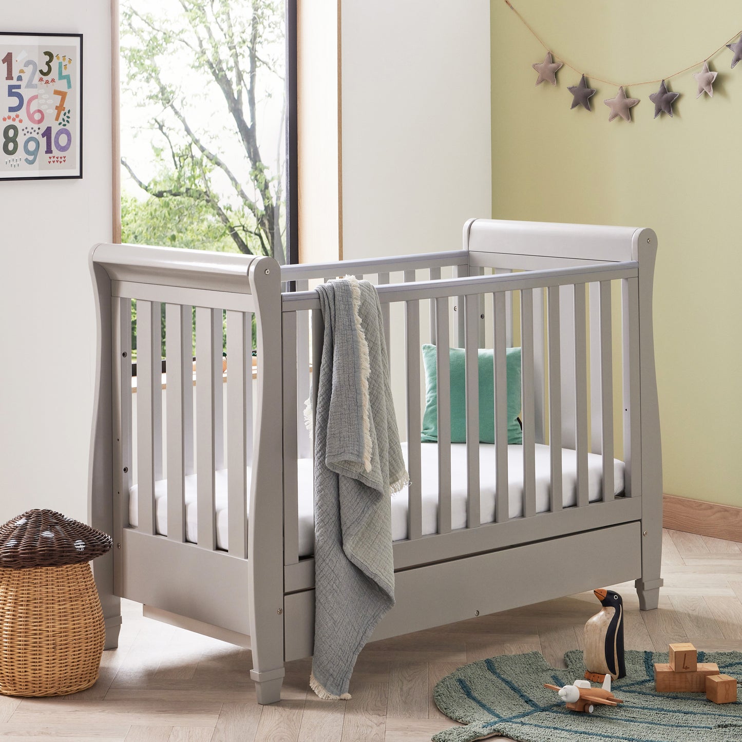 Babymore Eva 3 Piece Nursery Room Set - Grey