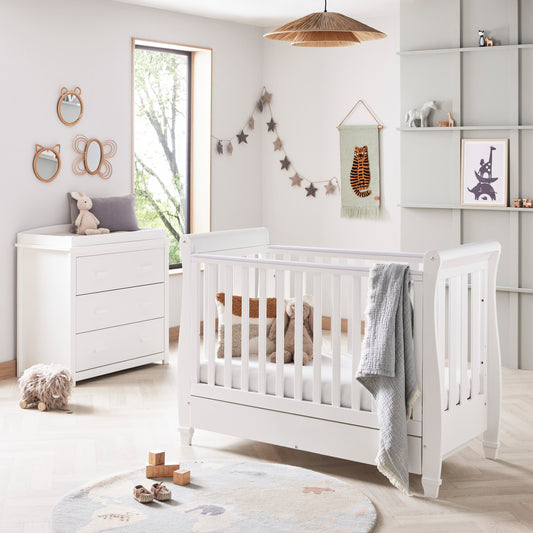Babymore Eva 2 Piece Nursery Room Set - White