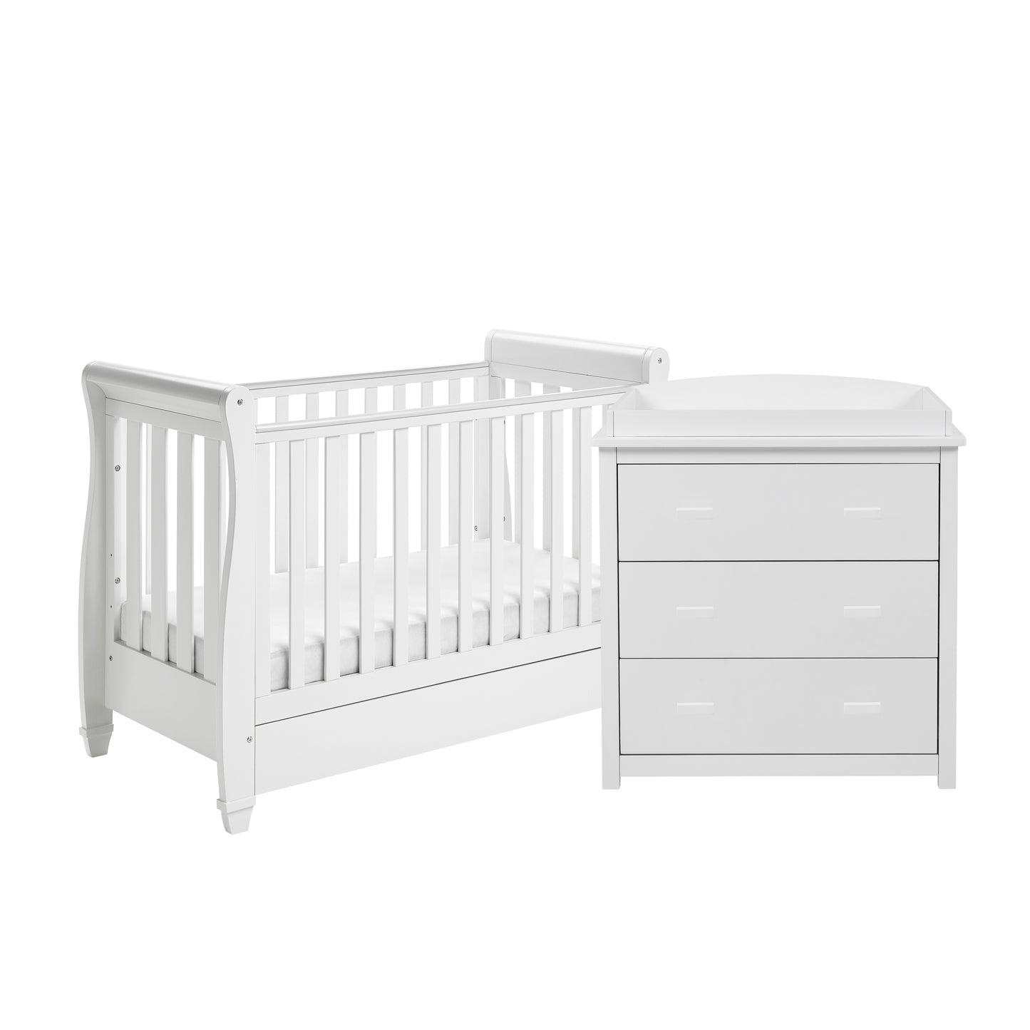 Babymore Eva 2 Piece Nursery Room Set - White