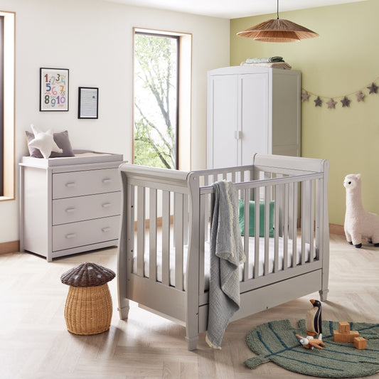 Babymore Eva 3 Piece Nursery Room Set - Grey