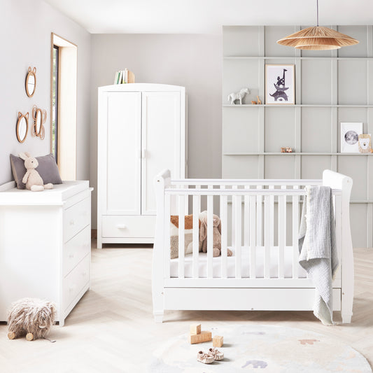 Babymore Eva 3 Piece Nursery Room Set - White