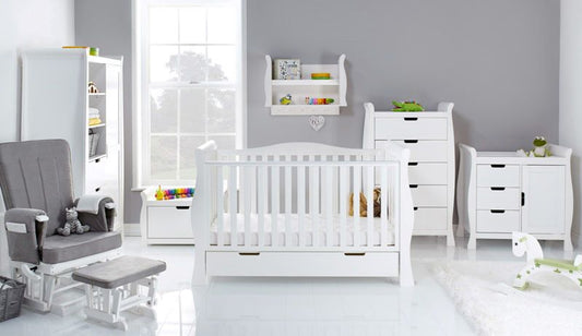 Obaby Stamford Luxe Sleigh 7 Piece - White