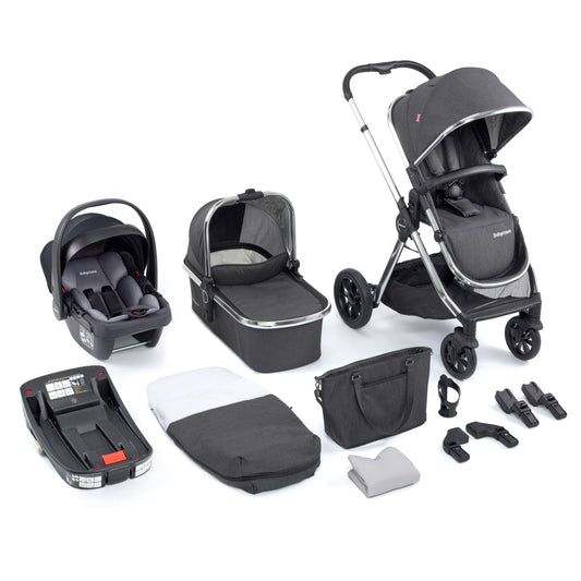 Babymore Memore V2 Travel System 13 Piece - Chrome