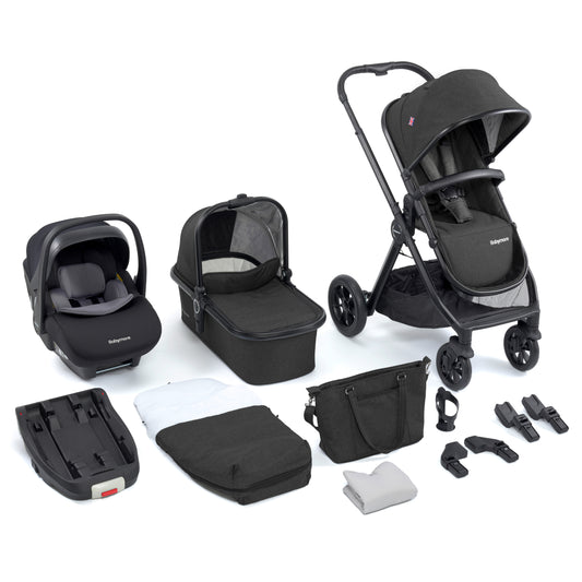 Babymore Memore V2 Travel System 13 Piece Pecan i-Size - Black