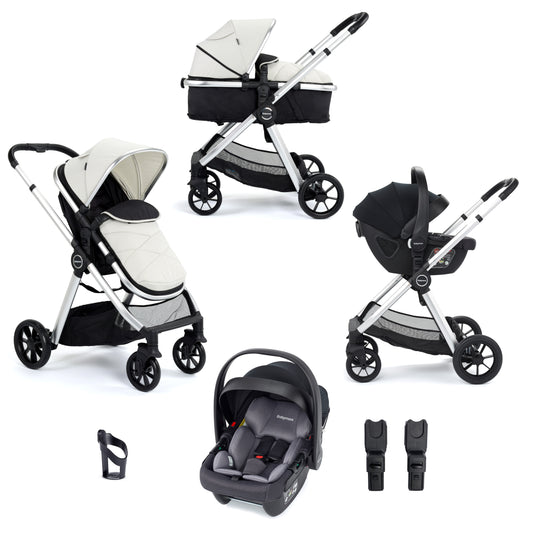 Babymore Mimi Travel System Coco i-Size Car Seat - Silver