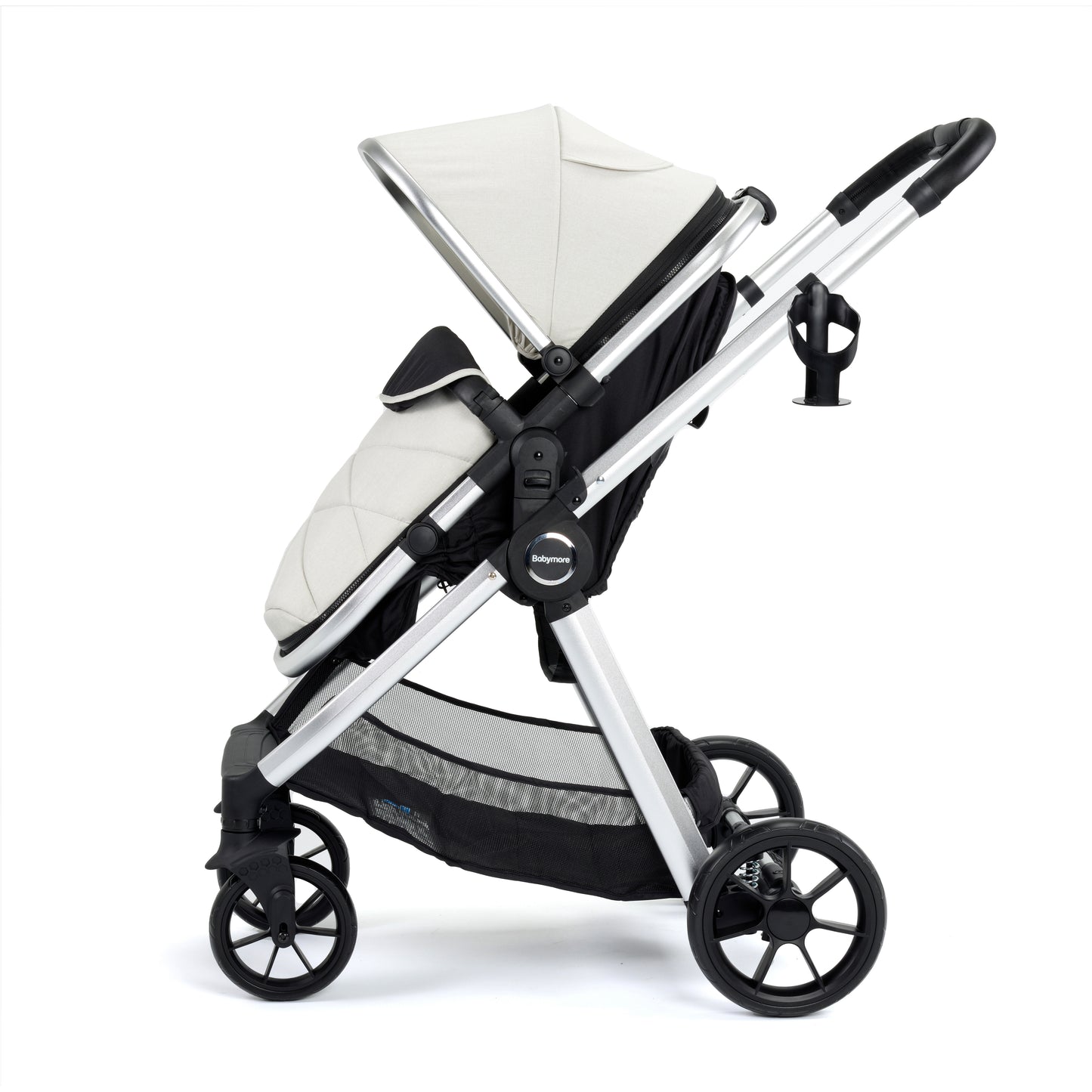 Babymore Mimi Travel System Coco i-Size Car Seat - Silver