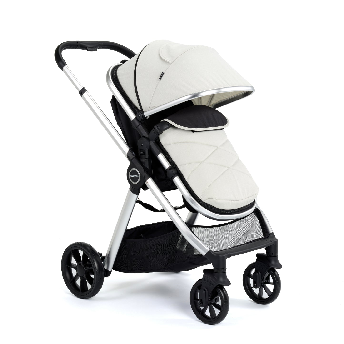 Babymore Mimi Travel System Coco i-Size Car Seat - Silver