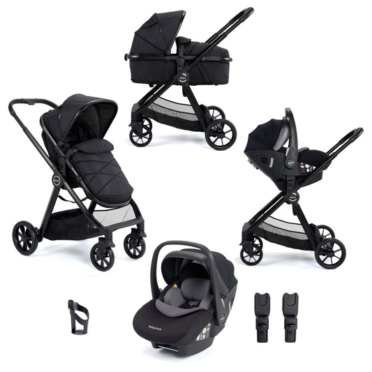 Babymore Mimi Travel System Pecan i-Size Car Seat - Black