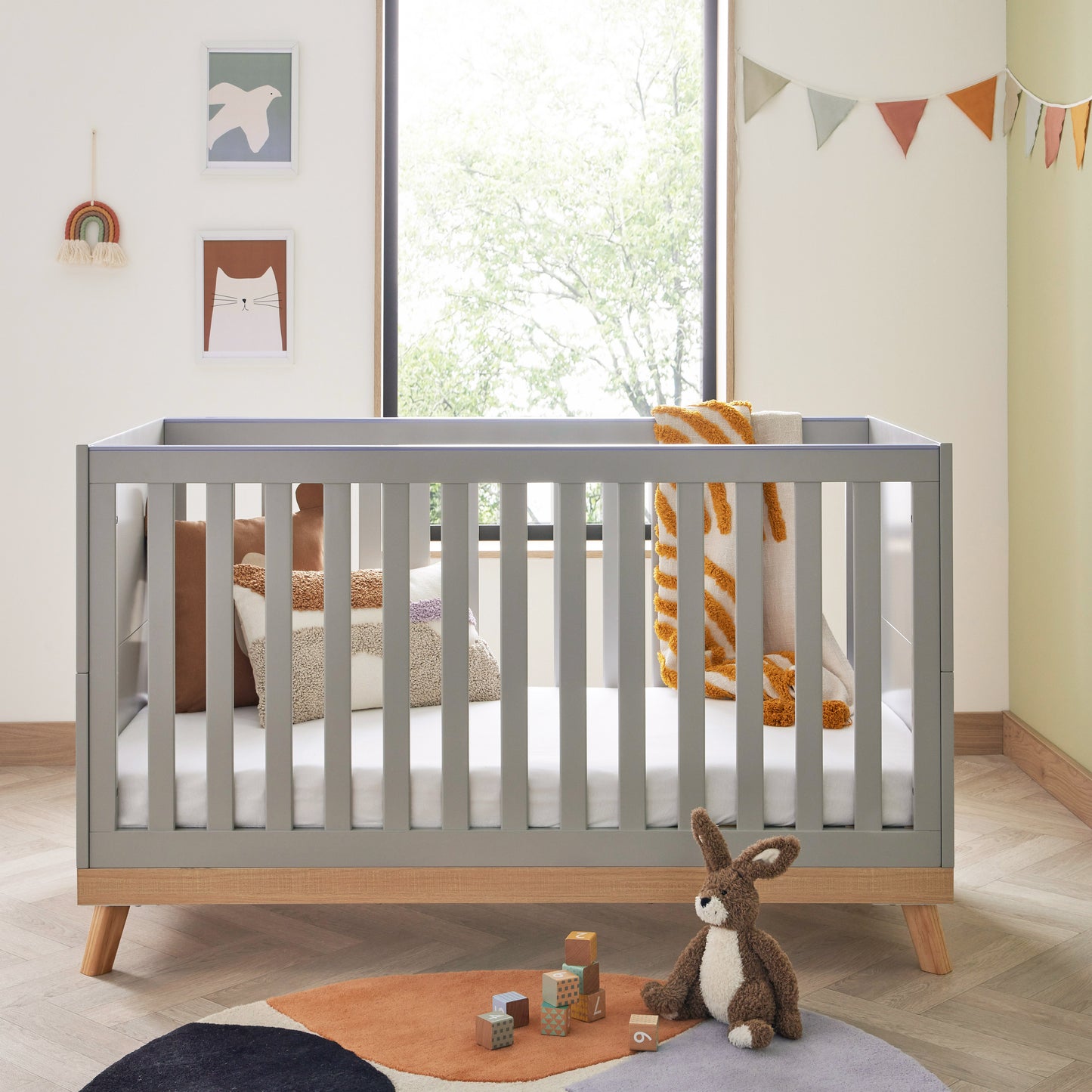 Babymore Mona 3 Piece Nursery Room Set - Grey