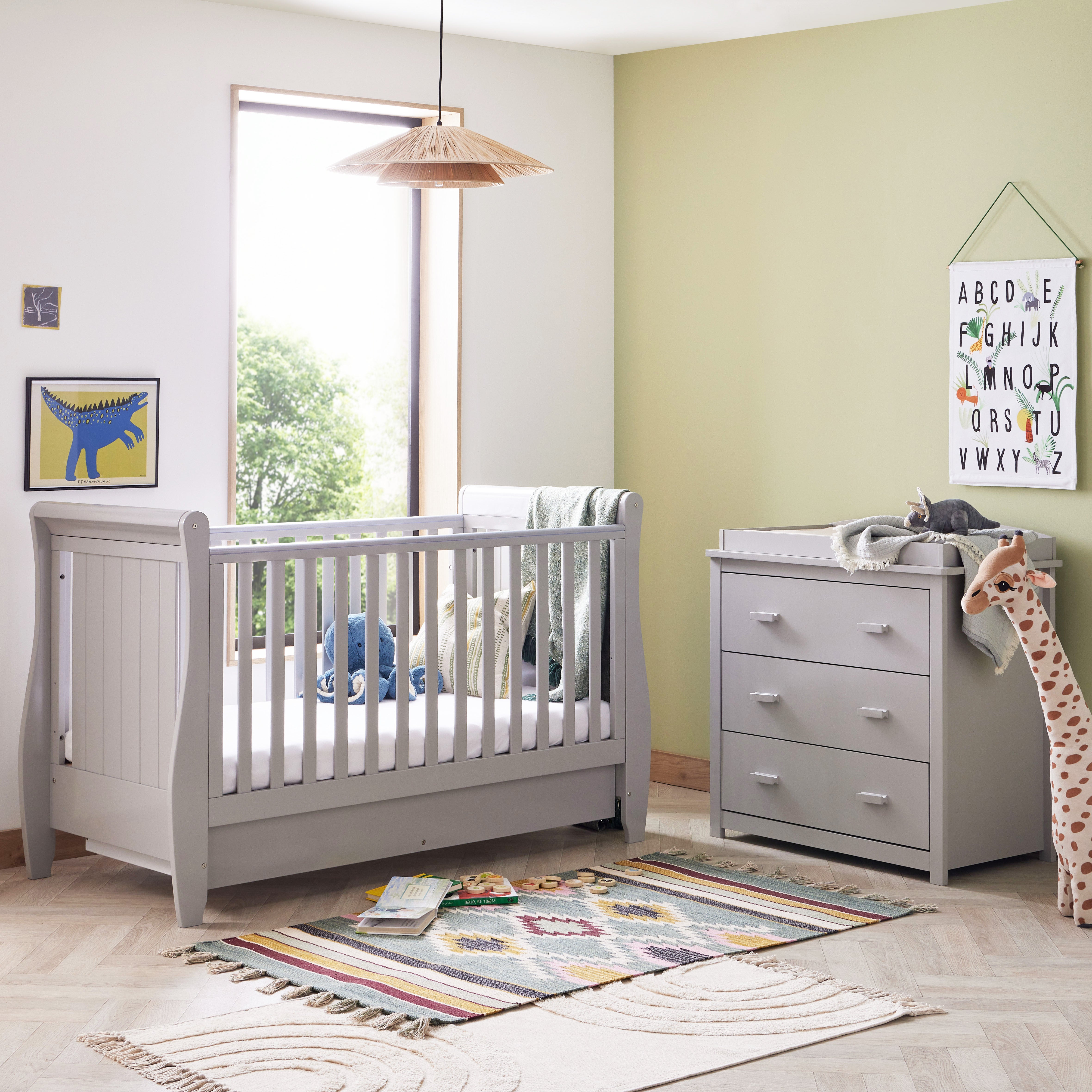 Babymore Stella 2 Piece Nursery Room Set Grey Only The Best Baby Store