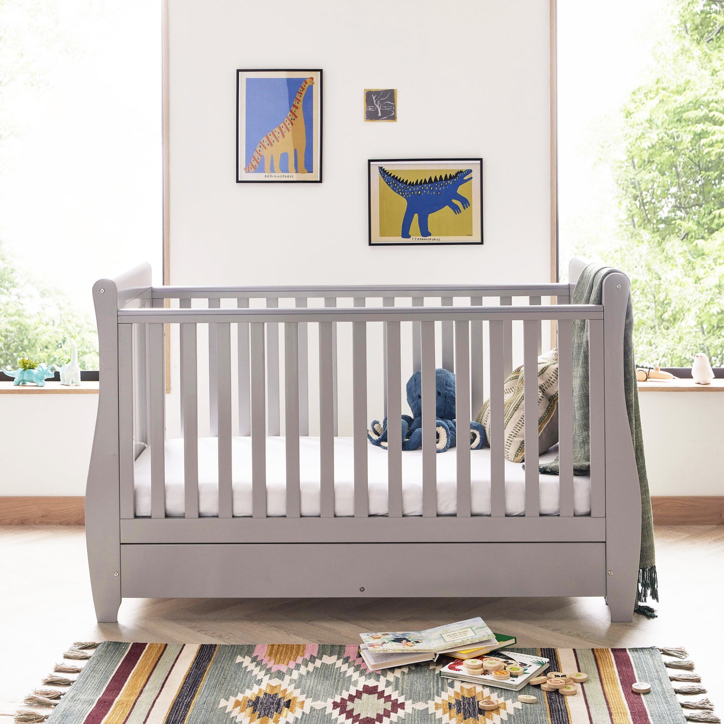 Babymore Stella 2 Piece Nursery Room Set - Grey